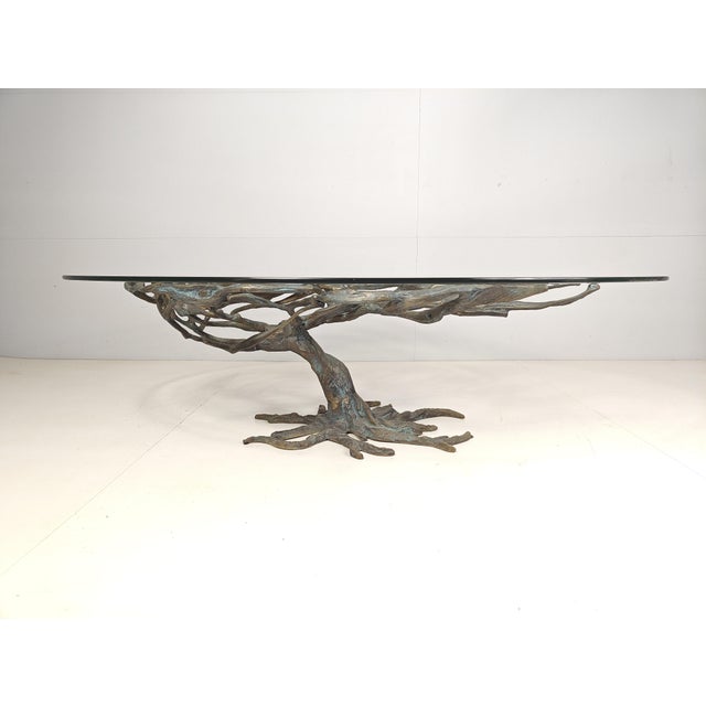 Large Sculptural Bronze Tree Table, 1970s For Sale - Image 9 of 13