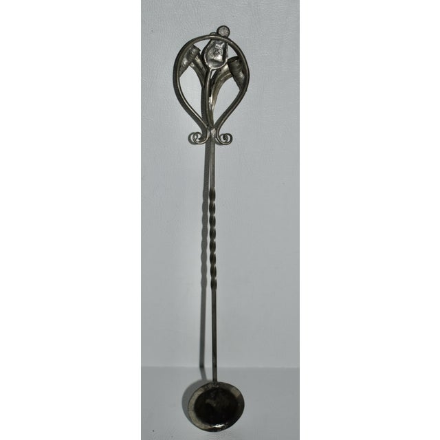 Vintage Art Noveau Style Pewter Candle Snuffer For Sale - Image 12 of 13