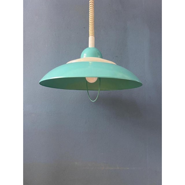 Blue Space Age Blue UFO Pendant Lamp by Knud Christensen For Sale - Image 8 of 12
