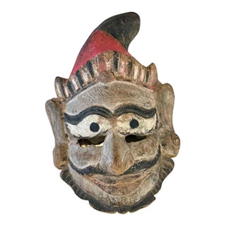 Southeast Asian Folk Art Wooden Mask For Sale