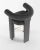 Cassette Bar Chair in Bouclé Dark Grey by Alter Ego For Sale - Image 4 of 5