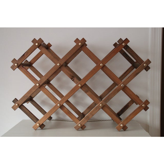 Vintage Wooden Accordion Wine Rack Chairish