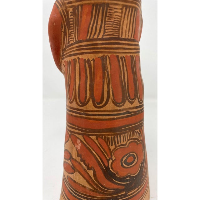 1950s Female Nahua Figurine From Guerrero, Mexico - 11" H X 4" Diam. For Sale In Los Angeles - Image 6 of 8