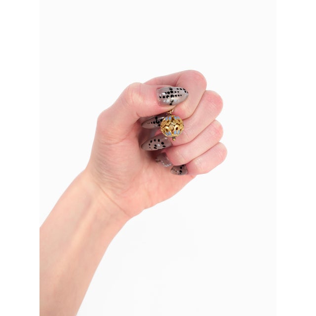 Victorian Antique Victorian / Aesthetic Enamel & Gold Plated Bracelet Charm or Fob For Sale - Image 3 of 11