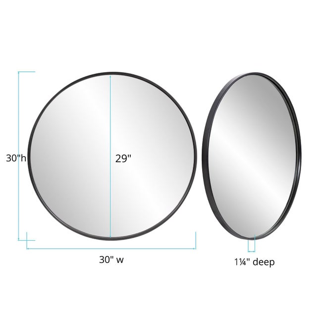 2020s Copenhagen Round Black Mirror For Sale - Image 5 of 8
