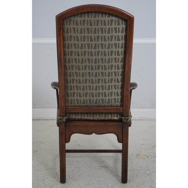 Henredon Pair Henredon Asian Modern Dining Room Chairs For Sale - Image 4 of 18