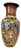 Japanese Satsuma Vase with Court Scene by Moriage Decoration, 1920 For Sale