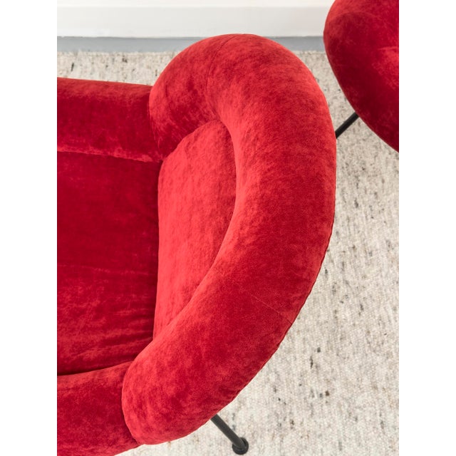 Red Lounge Chairs by Fritz Neth for Correcta, 1950s, Set of 2 For Sale - Image 13 of 18