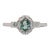 Alexandrite Ring W Natural Diamonds in Solid 14k White Gold | Ov 5.5x4mm, Size 6.75 For Sale