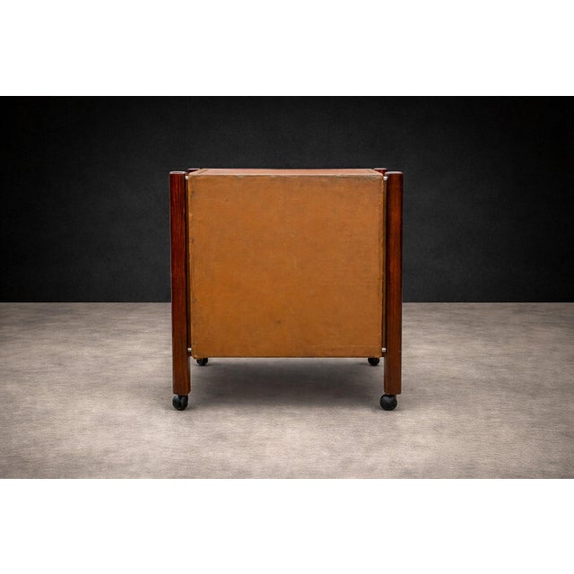 Wood Side Table with Drawers & Wheels in Hardwood, Jorge Zalszupin, 1960s - Lot 567 For Sale - Image 7 of 12