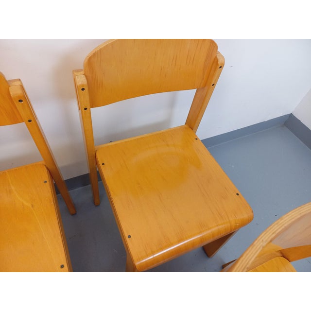 Vintage Beechwood Chairs, 1970s, Set of 6 For Sale - Image 16 of 18