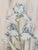 Impressionist Carmel Foret 1983 Numbered Edition " Little Bearded Blue Iris" Pencil Signed Watercolor Print For Sale - Image 3 of 5
