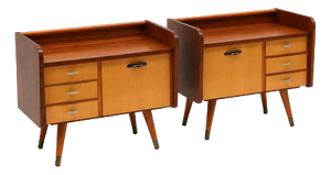 Nightstands in Teak, Set of 2