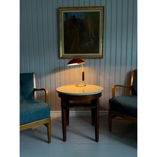 Black Nickel-Plated Steel Table Lamp by Chr. Bergh & Co. and Cebe, Sweden, 1937 For Sale - Image 8 of 11