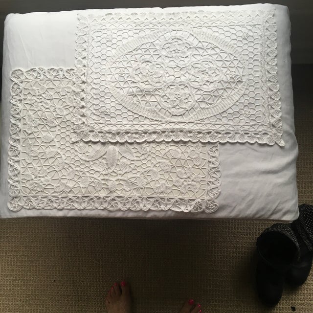 Textile 2000s White Irish Lace Pillow Cases, a Pair For Sale - Image 7 of 8