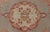 Turkish Oushak Vintage Rug With Floral Medallion Design in Red and Light Blue For Sale - Image 11 of 13