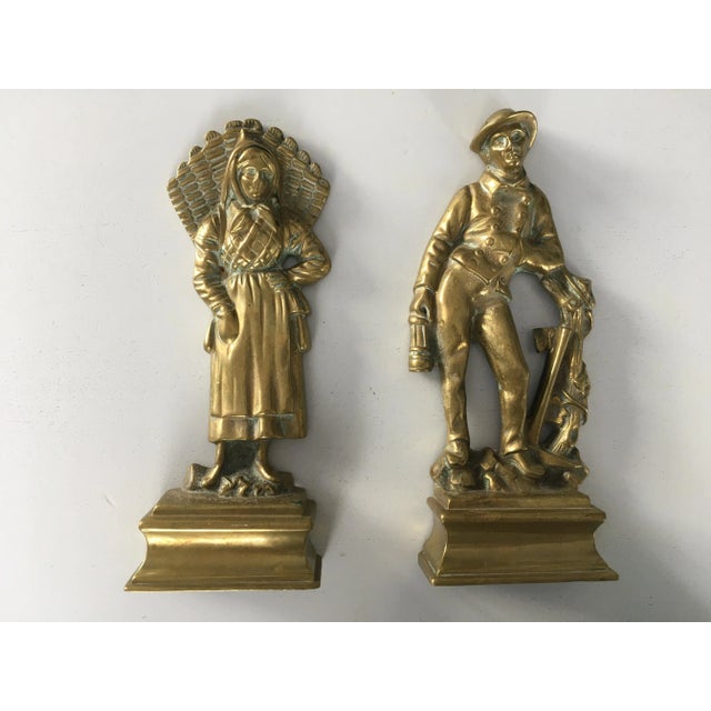 Brass Figures, 1950s, Set of 2 For Sale - Image 12 of 12