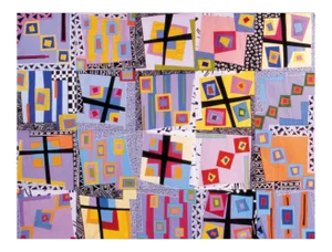 'Ice Cold in Alice' Contemporary Quilt Wall Hanging by Bethan Ash