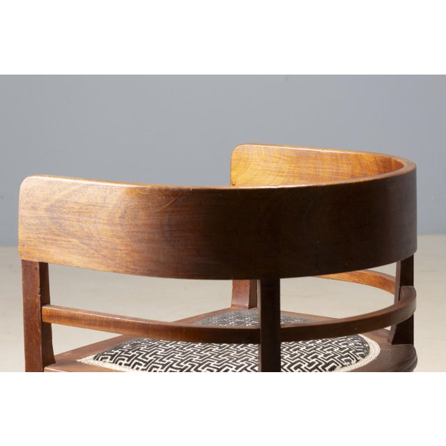 Central European Armchair with Inlaid Backrest, 1890s For Sale - Image 4 of 11