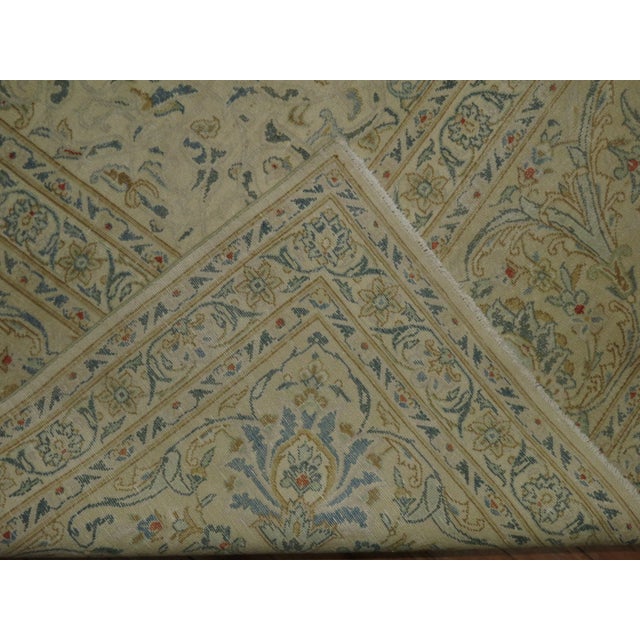 Beige Vintage Kashan Rug, 9'11'' X 13'1'' For Sale - Image 8 of 10