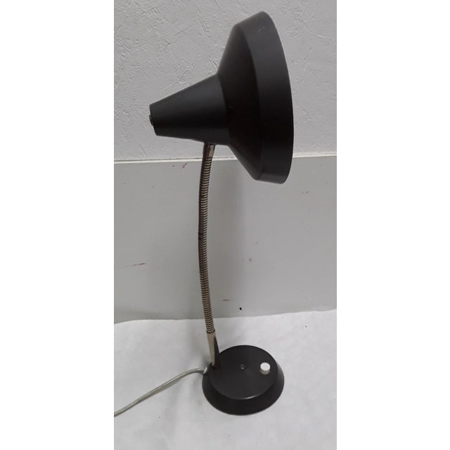 Swivel Metal Table Lamp with Chrome Spiral, 1970s, in Good conditions. Designed 1970 to 1979 European Plug (up to...