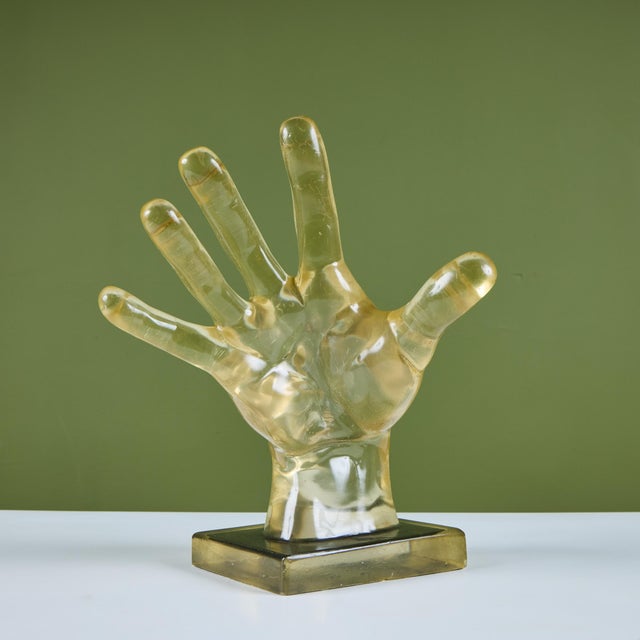 Mid 20th Century Dorothy Thorpe Style Resin Hand Sculpture For Sale - Image 5 of 12