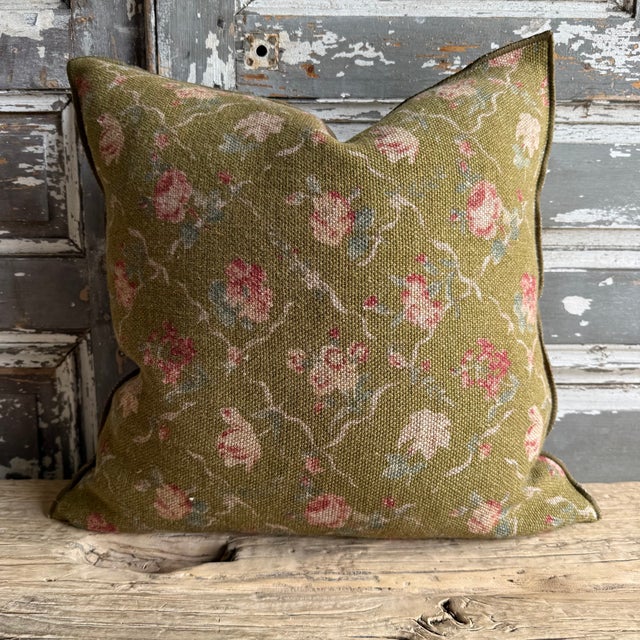 2020s French Linen Accent – Jardin Bronze For Sale - Image 5 of 6