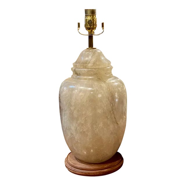 Vintage Rock Crystal Lamp From Brazil For Sale