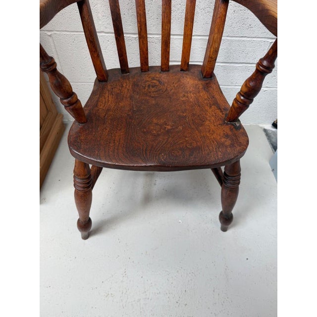 Windsor Chair in Elm For Sale - Image 10 of 11