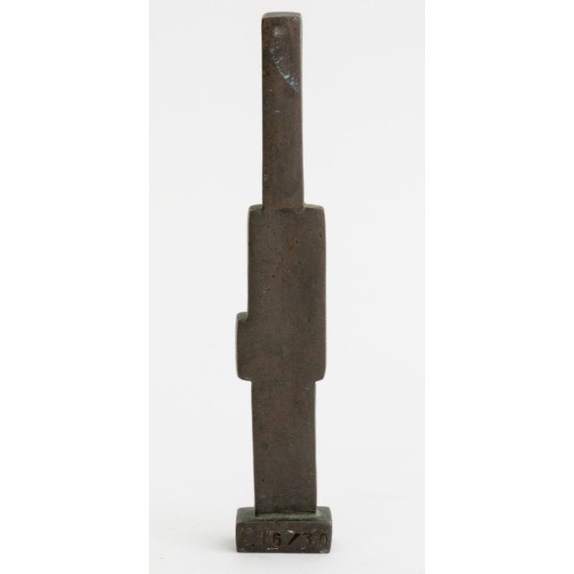Mid 20th Century Hans Steinbremmer Geometric Figure Bronze For Sale - Image 5 of 7