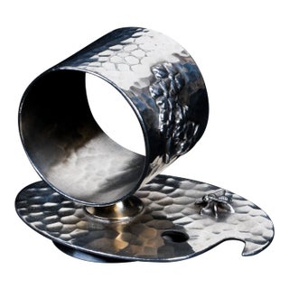 19th Century Hammered Rogers & Smith Co. Napkin Ring For Sale