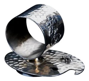 19th Century Hammered Rogers & Smith Co. Napkin Ring