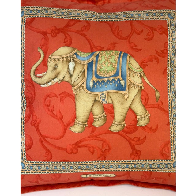 Pair Jim Thompson Thai Silk Elephant Pillows, Tony Duquette Style, circa 1990s For Sale - Image 10 of 16