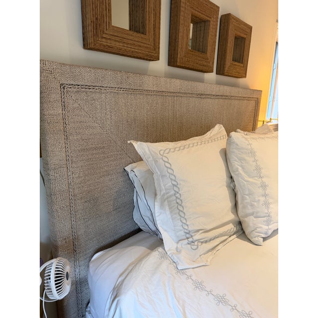 Palecek Woodside White Sand King Bed Frame For Sale In San Francisco - Image 6 of 9