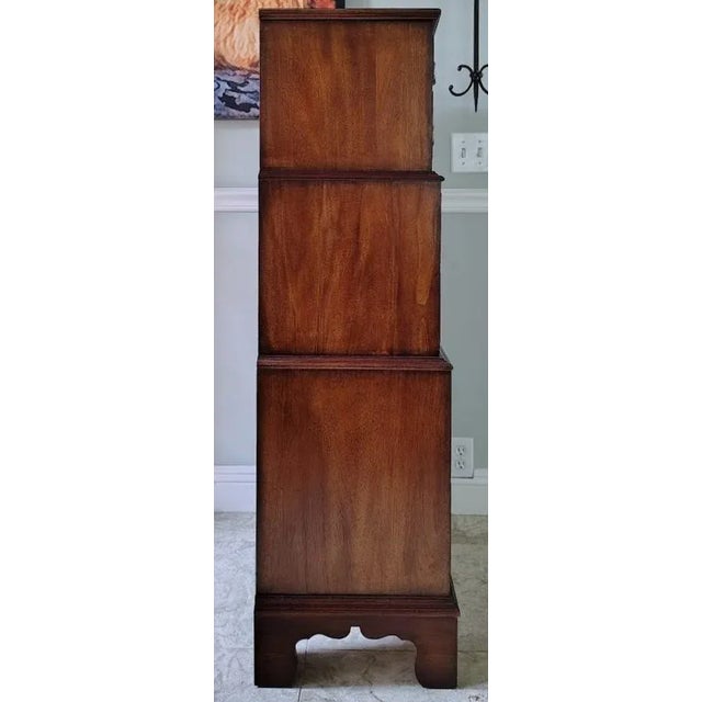 Chippendale Solid Mahogany 3 Tier Lingerie Chest by Ethan Allen For Sale - Image 3 of 13