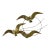 Mid Century Modern 1985 C Jere Brass Plated Bird Flock of Seagulls Wall Sculpture Signed For Sale