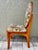 Hand made solid oak vanity chair. Seat and back are cushioned and covered in a floral tapestry with nail head trim. It has...