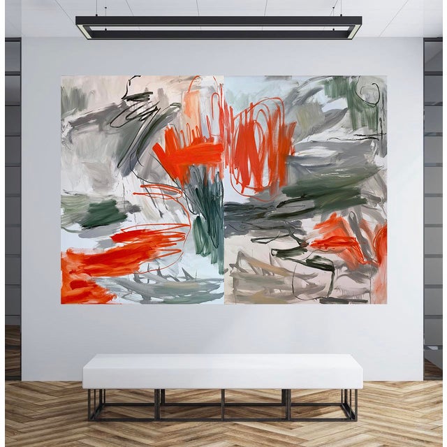 Trixie Pitts Afterglow (Diptych) — 60x96 For Sale - Image 4 of 8