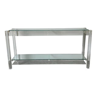 Vintage Two - Tier Lucite Console Table For Sale