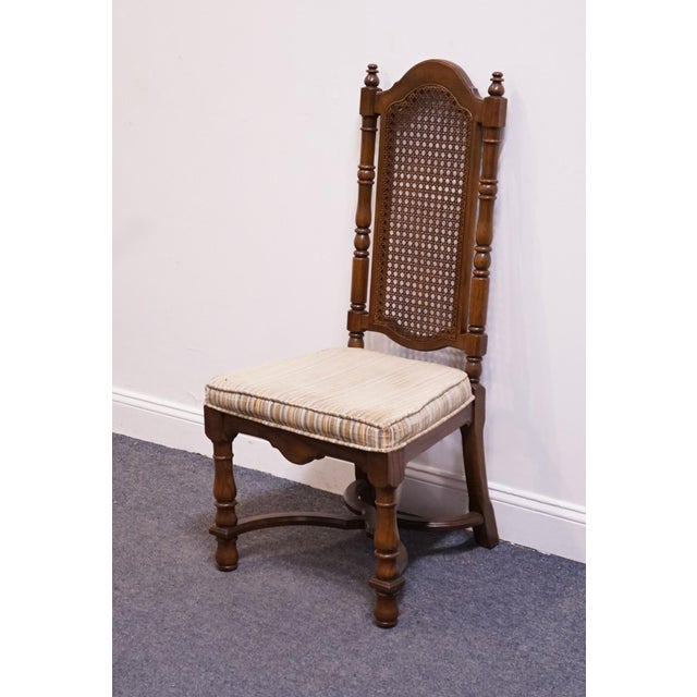 Thomasville Thomasville Furniture Kenilworth Collection Solid Oak English Tudor Style Dining Side Chair 860-99 For Sale - Image 4 of 12