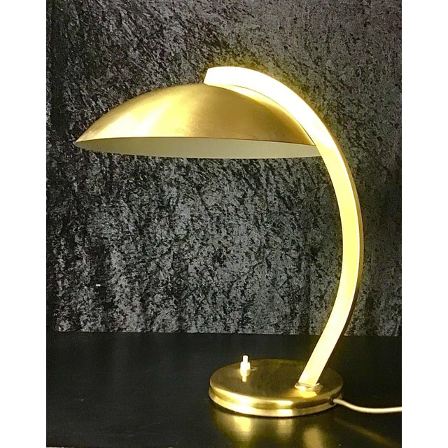 Authentic desk/table lamp from Hillebrand The Netherlands. Made of brass, it has signs of use and age, please see...