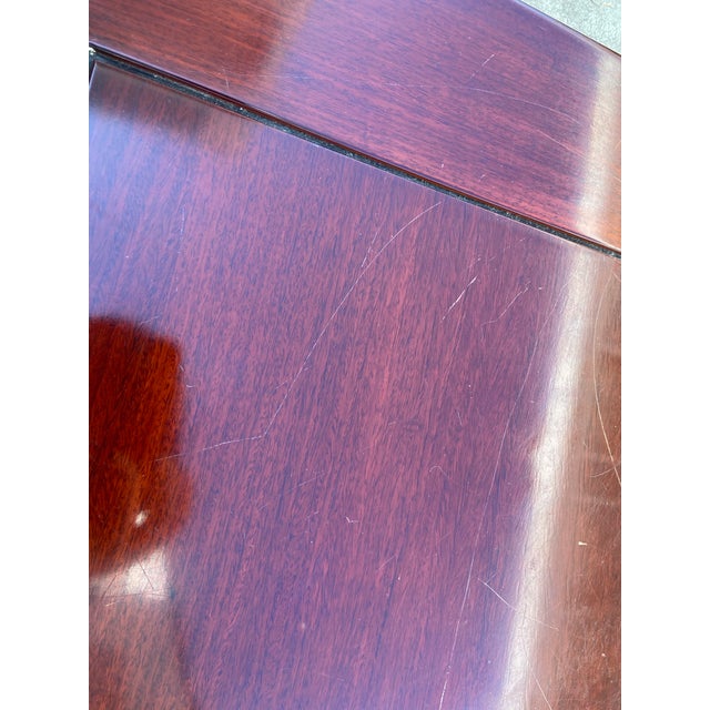 1940s 1940s Japanese Lacquer Rosewood Low Tea Coffee Table For Sale - Image 5 of 10