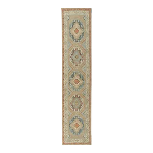 Turkish Oushak Rug Runner, 02'11 X 13'02