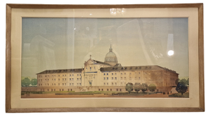 Luis Cervera Vera, Elevation of Architectural Project, 1970, Watercolor
