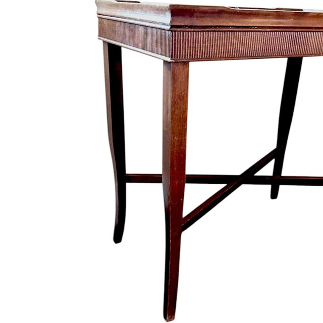 Wood Antique Rectangular Georgian Style Mahogany Occasional Table For Sale - Image 7 of 12