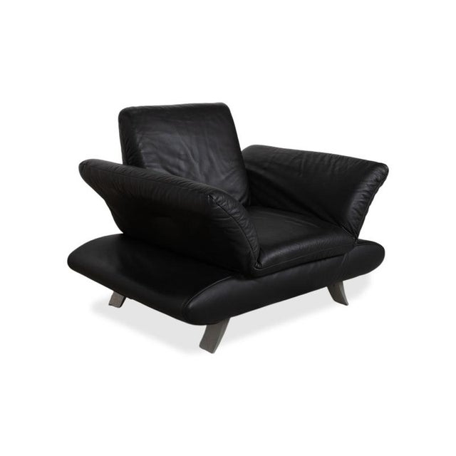 Rossini Lounge Chair in Black Leather from Koinor For Sale - Image 5 of 16