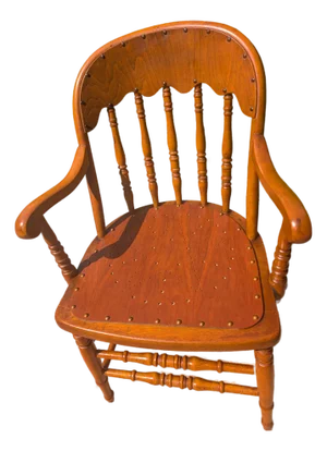 19th Windsor Spindle Armchair With Star Seat