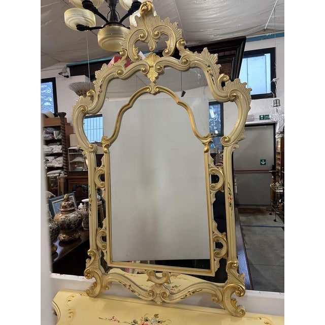 Baroque Venetian Wooden Mirror, 1950s For Sale - Image 5 of 5
