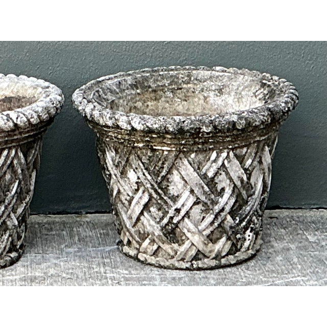 Vintage Cast Concrete Trellis Planters For Sale - Image 12 of 12
