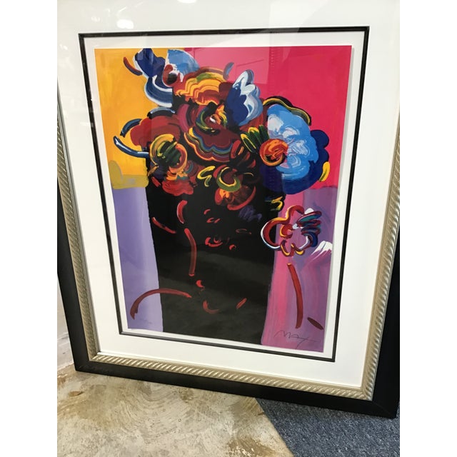 Abstract This Is a Framed, Signed and Numbered Serigraph Artwork Titled "Roseville Profile" by the Celebrated German-American Pop Artist Peter Max. For Sale - Image 3 of 8